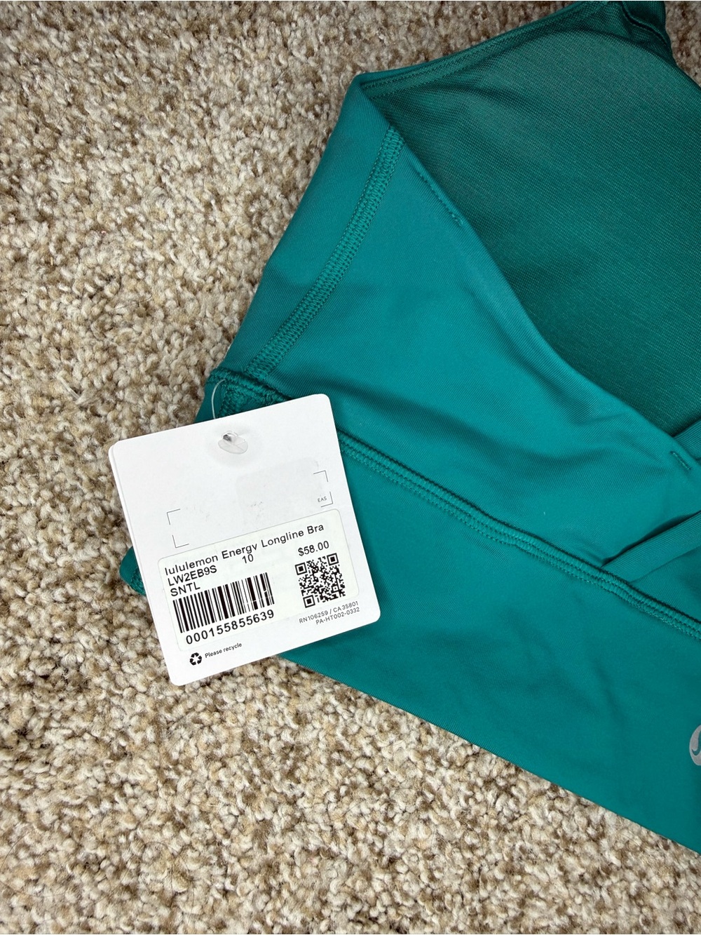 Lululemon NWT energy longline bra - Picture 3 of 3